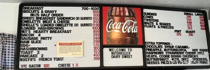Nutshelles Dairy Sweet - Woodbine, IA menu_pic