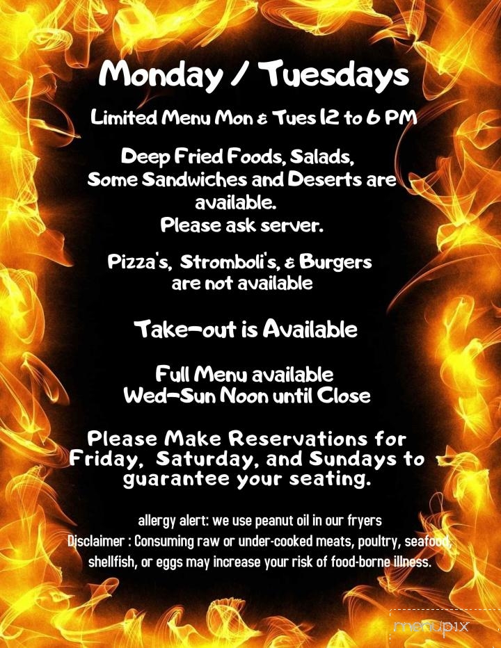 Buddy Boy Winery - Duncannon, PA menu_pic