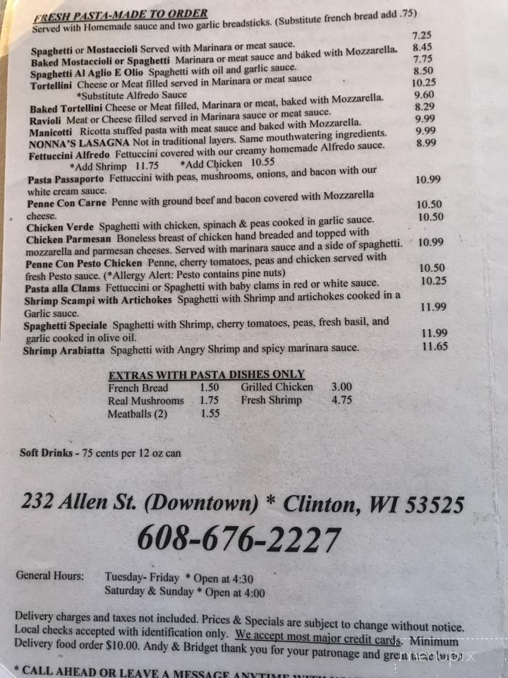 Passport Pizza & Pasta - Clinton, WI
