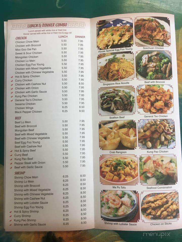 China 1 - Blue Ridge, GA menu_pic