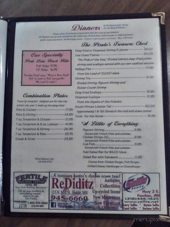 Moran's Supper Club & Lounge - Winger, MN menu_pic