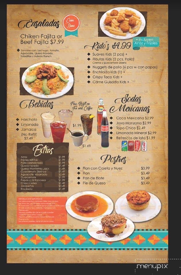 La Siberia Mexicana - McAllen, TX menu_pic
