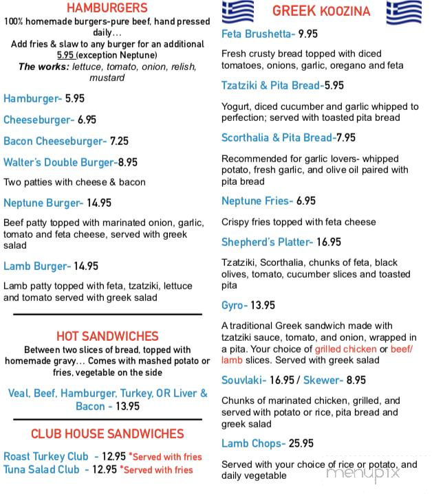 Walter's and Neptune's Restaurant - Port Colborne, ON menu_pic