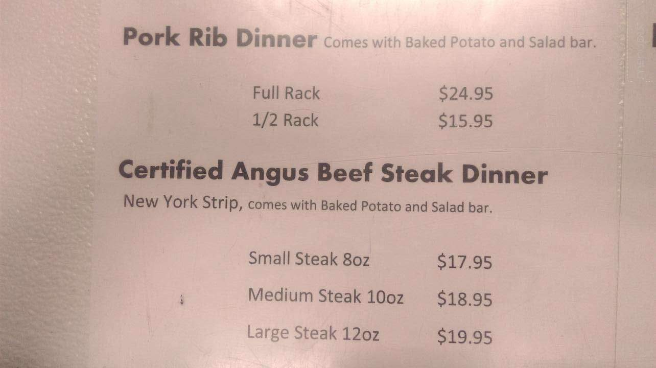 Bill's Place - Wheatland, CA menu_pic