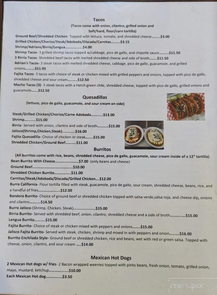 Casa Jalisco Mexican Restaurant - Minot, ND menu_pic