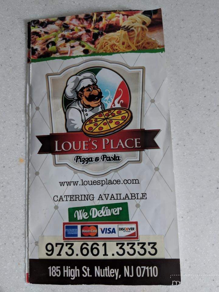 Loue's Place - Nutley, NJ menu_pic