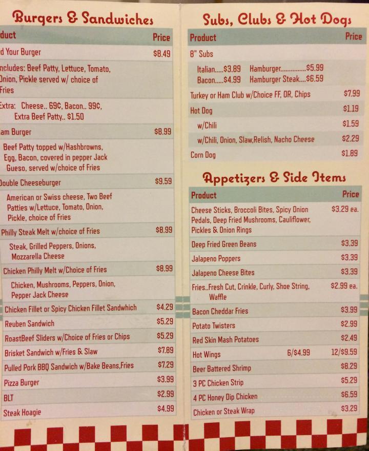 Mill Creek Drive-In - Mill Creek, WV menu_pic
