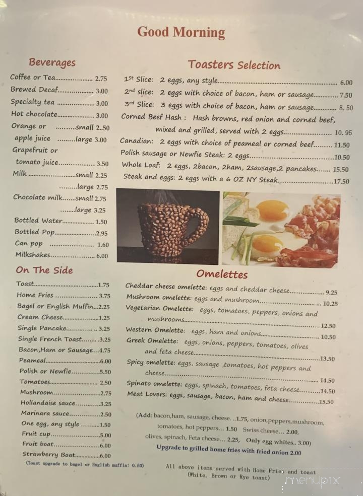 Toaster’s Family Diner - Cambridge, ON menu_pic