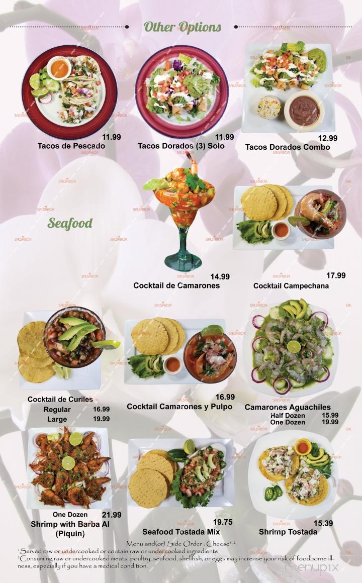 El Salsabor Restaurant Y Pupuseria - Los Angeles, CA menu_pic