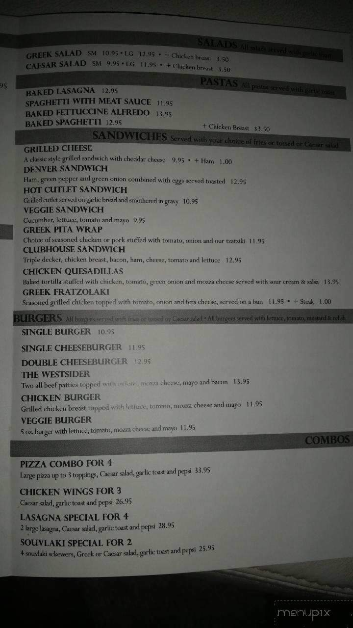 WestSide Pizza - Regina, SK menu_pic