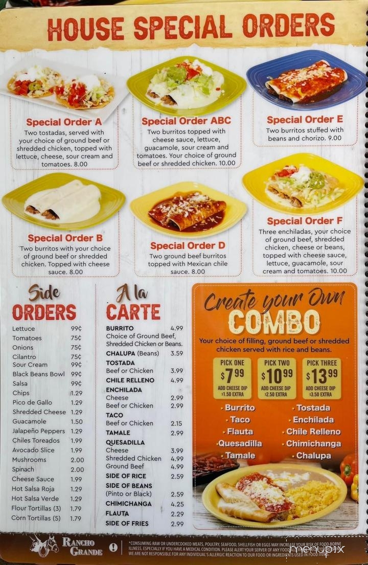 Rancho Grande - Madison, FL menu_pic