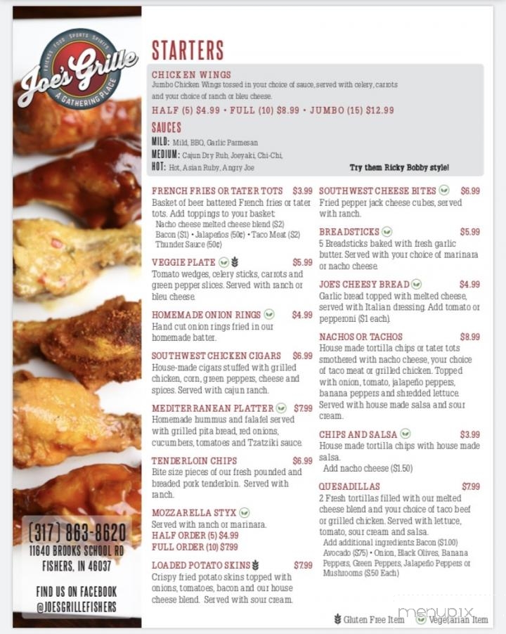 Joe's Grille Fishers - Fishers, IN menu_pic