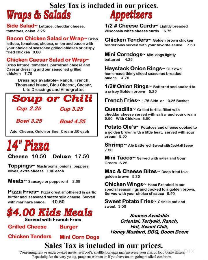 Rocky's Roadhouse - Rhinelander, WI menu_pic