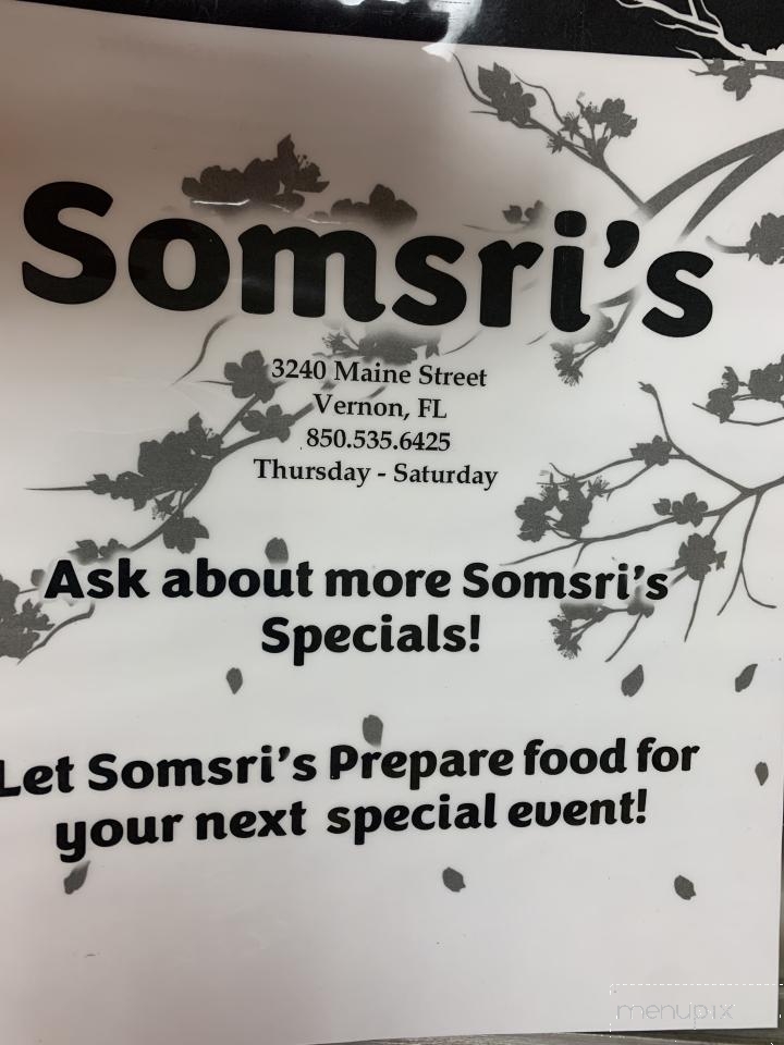 Somsri's International Restaurant - Vernon, FL menu_pic