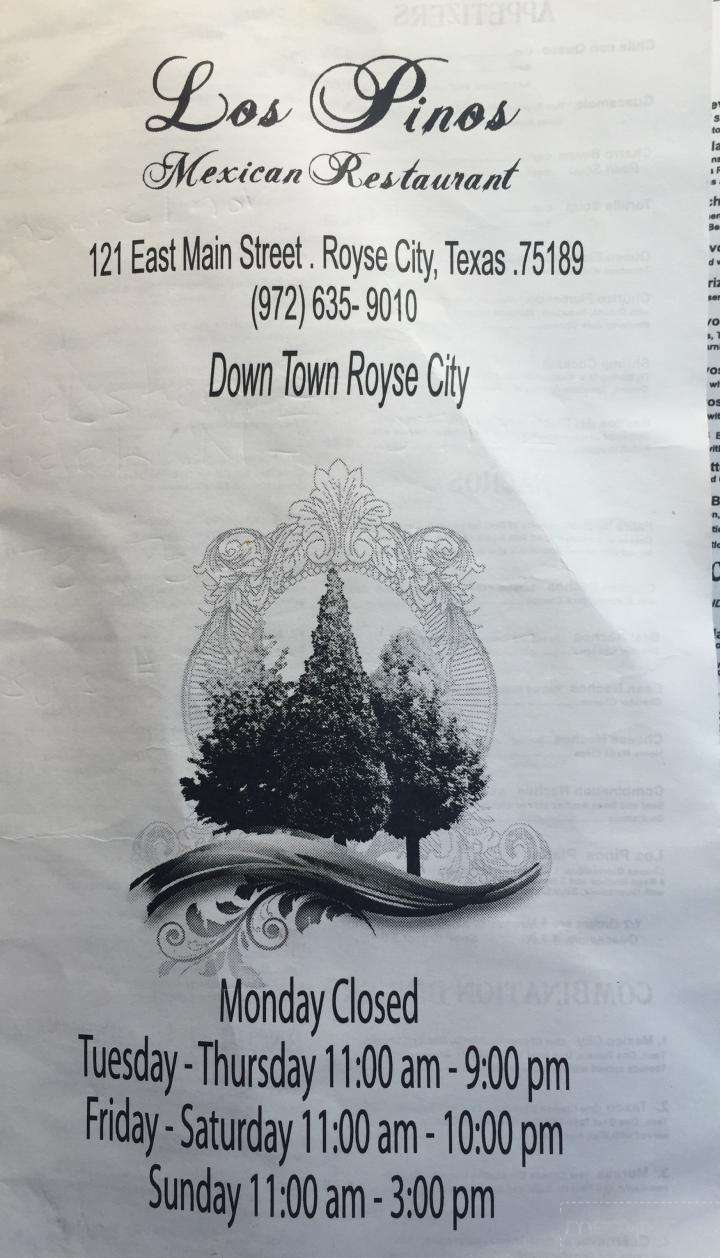 Los Pinos Mexican Restaurant - Royse City, TX menu_pic
