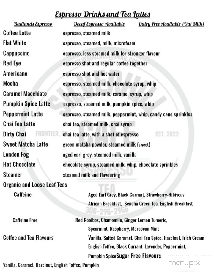 Silverhill Cafe - Frontier, SK menu_pic