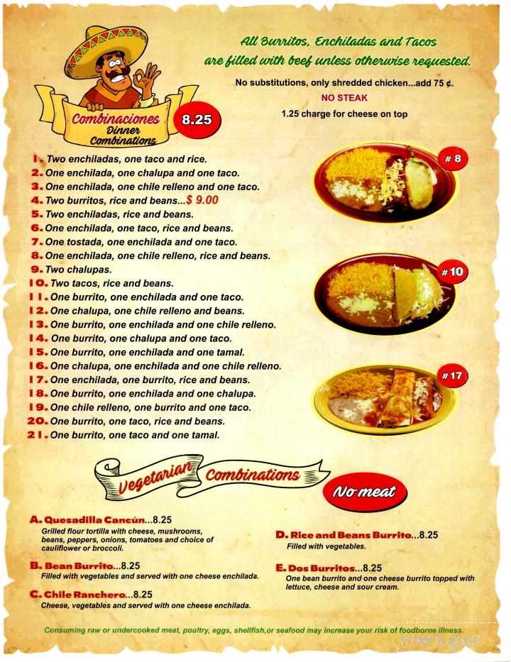 Pueblo Mexican Restaurant - Ellijay, GA menu_pic