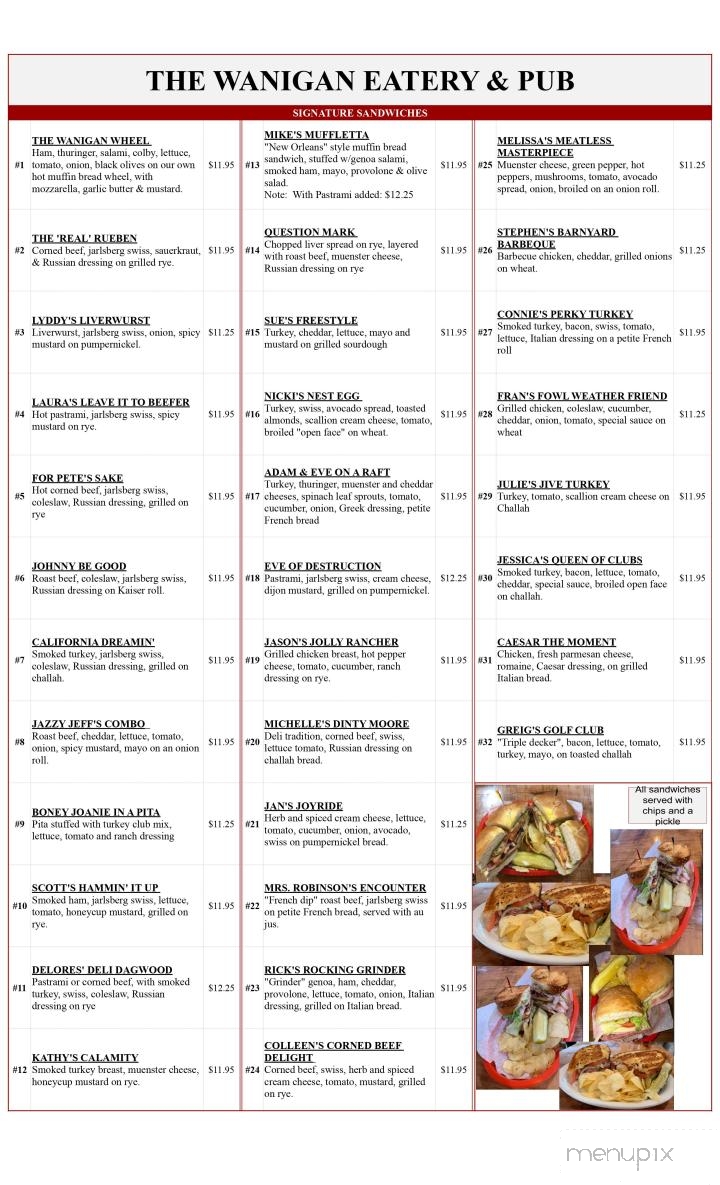 Wanigan Eatery - Bay City, MI menu_pic