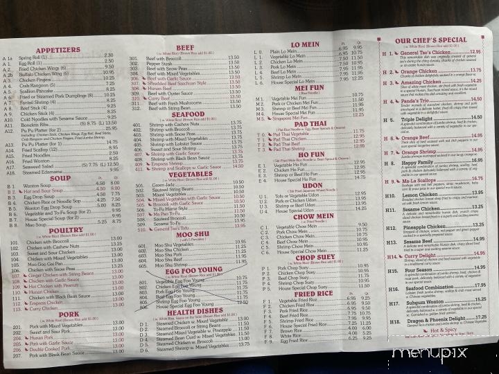 Min Fen Kitchen - Belchertown, MA menu_pic