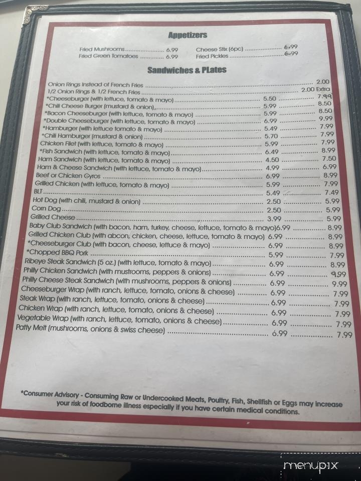 Pete's Drive In # 2 - Walhalla, SC menu_pic