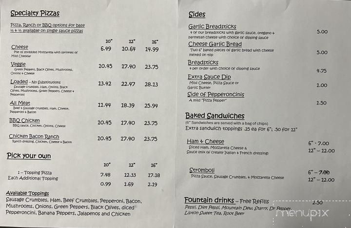 Homestead Pizza - Ferdinand, IN menu_pic