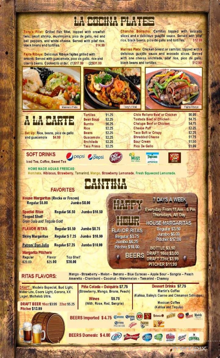 7 Leguas Mexican Restaurant - Montgomery, TX menu_pic