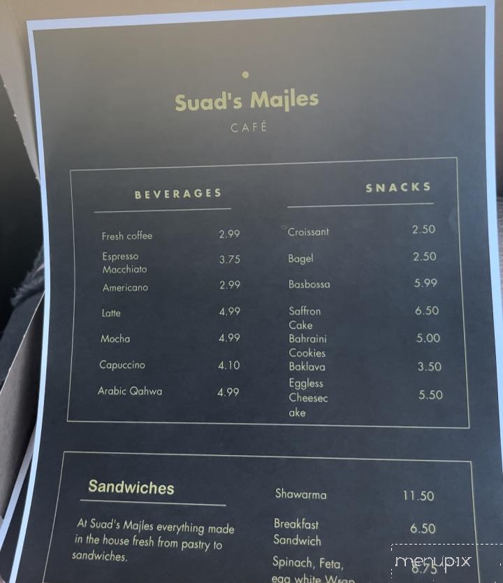 Suad's Majles - Fredericksburg, VA menu_pic