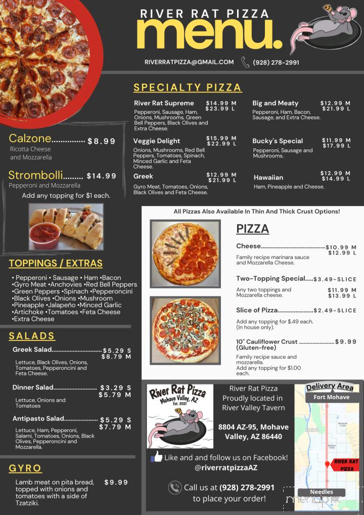 River Tavern Pizza - Mohave Valley, AZ menu_pic