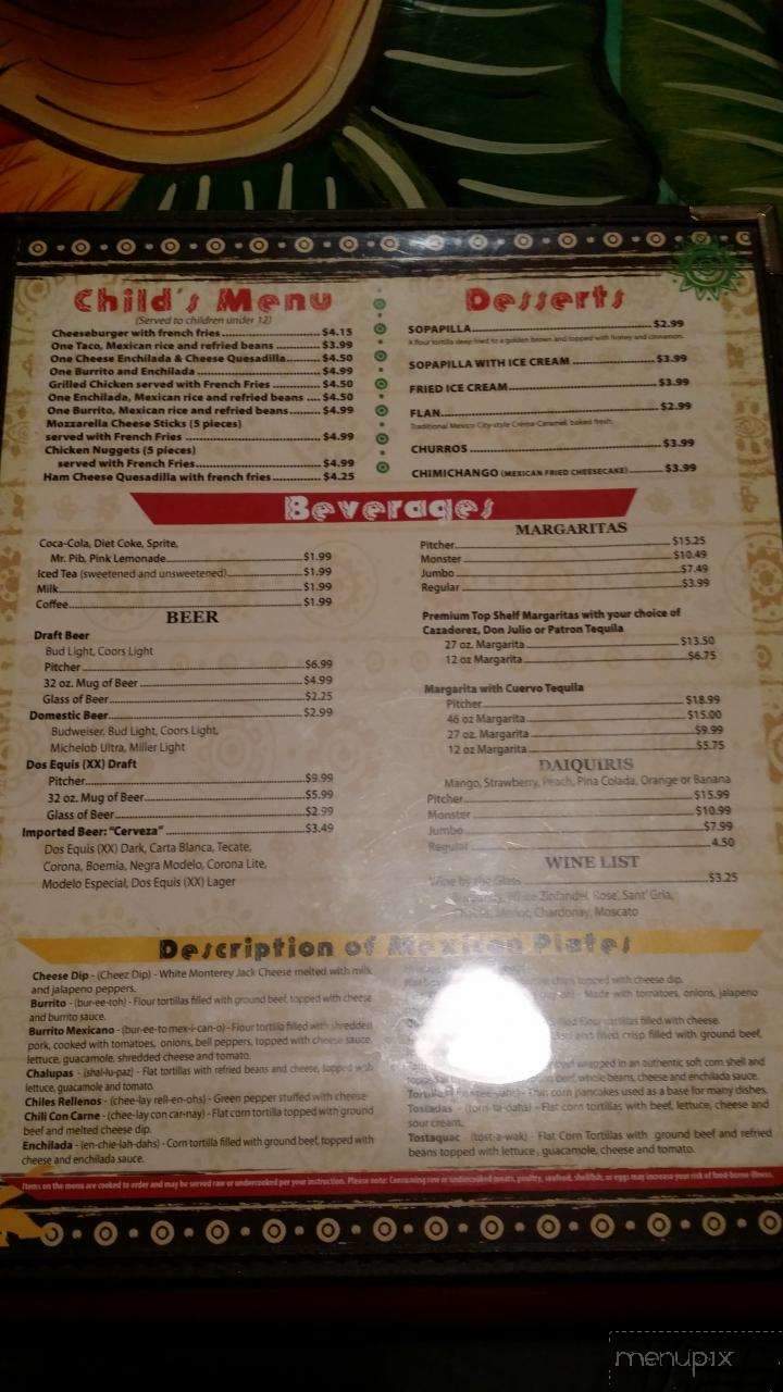Puerto Vallarta Mexican Restaurant - Indianapolis, IN menu_pic