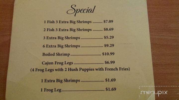 Vincent Seafood - Jacksonville, TX menu_pic