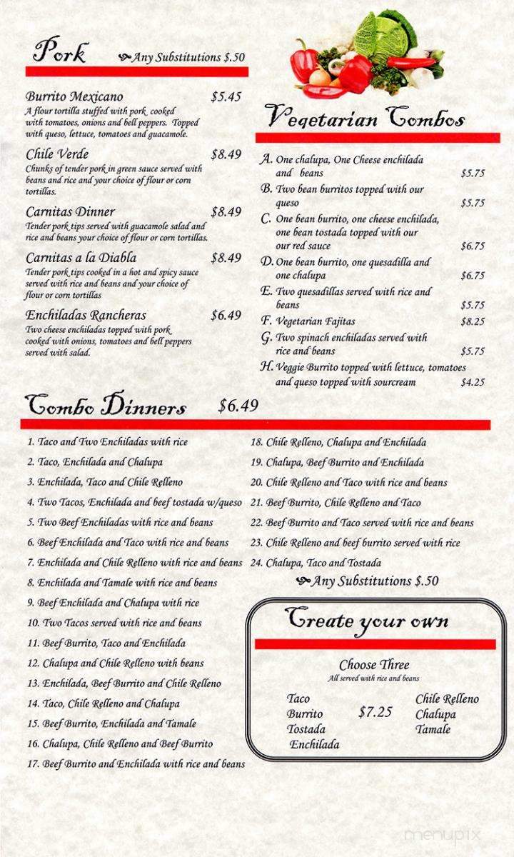 La Huerta - Fayetteville, AR menu_pic