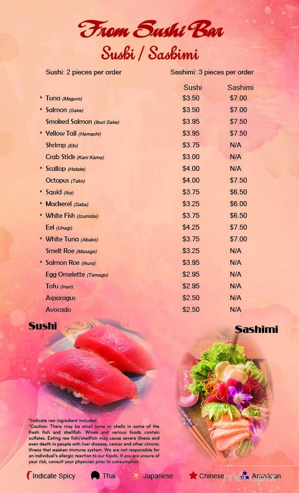 Thai Jin - Houston, TX menu_pic