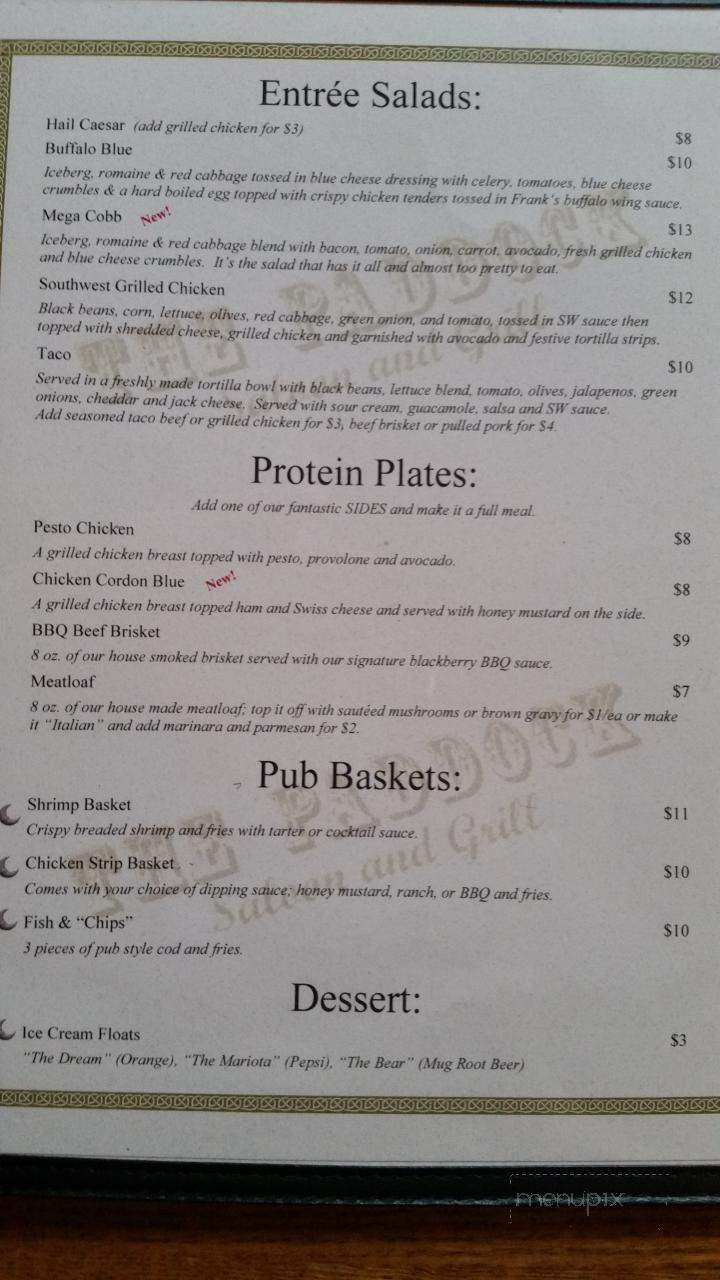 The Old Pad - Eugene, OR menu_pic