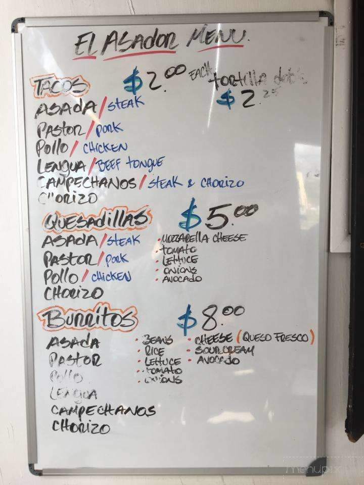 Taqueria El Asador - Pensacola, FL menu_pic