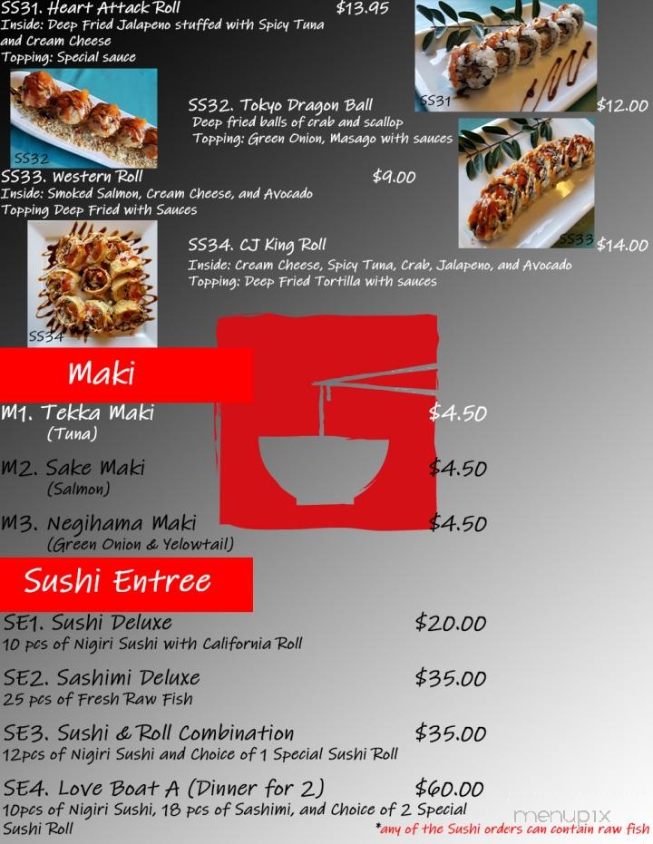 Tokyo House - Winder, GA menu_pic
