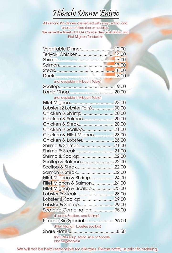 Kimono Kin - Beckley, WV menu_pic