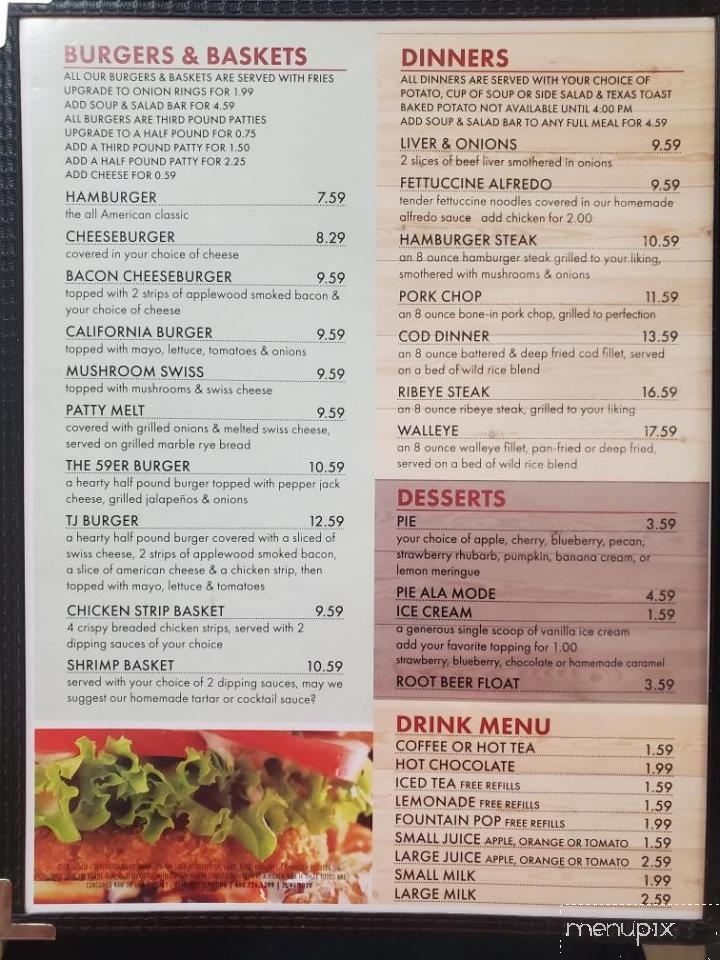 The 59’er - Detroit Lakes, MN menu_pic