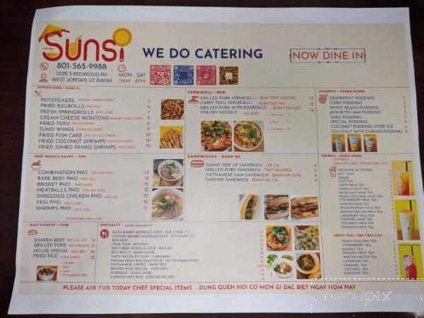 Sunsi - West Jordan, UT menu_pic
