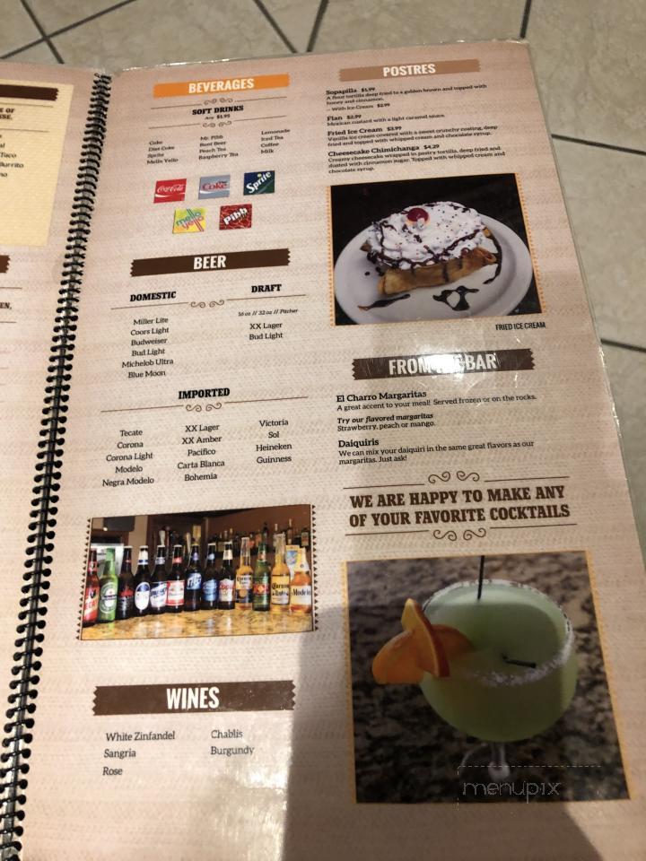 El Charro - Claremore, OK menu_pic