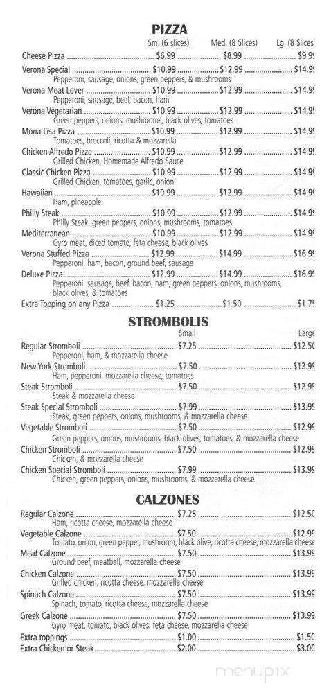 Bella Verona Italian & Greek Restaurant - Shelby, NC menu_pic