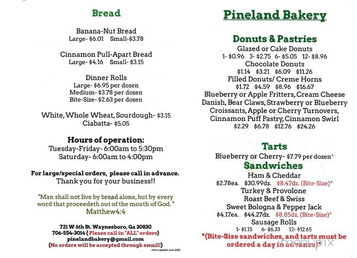 Pineland Bakery - Waynesboro, GA