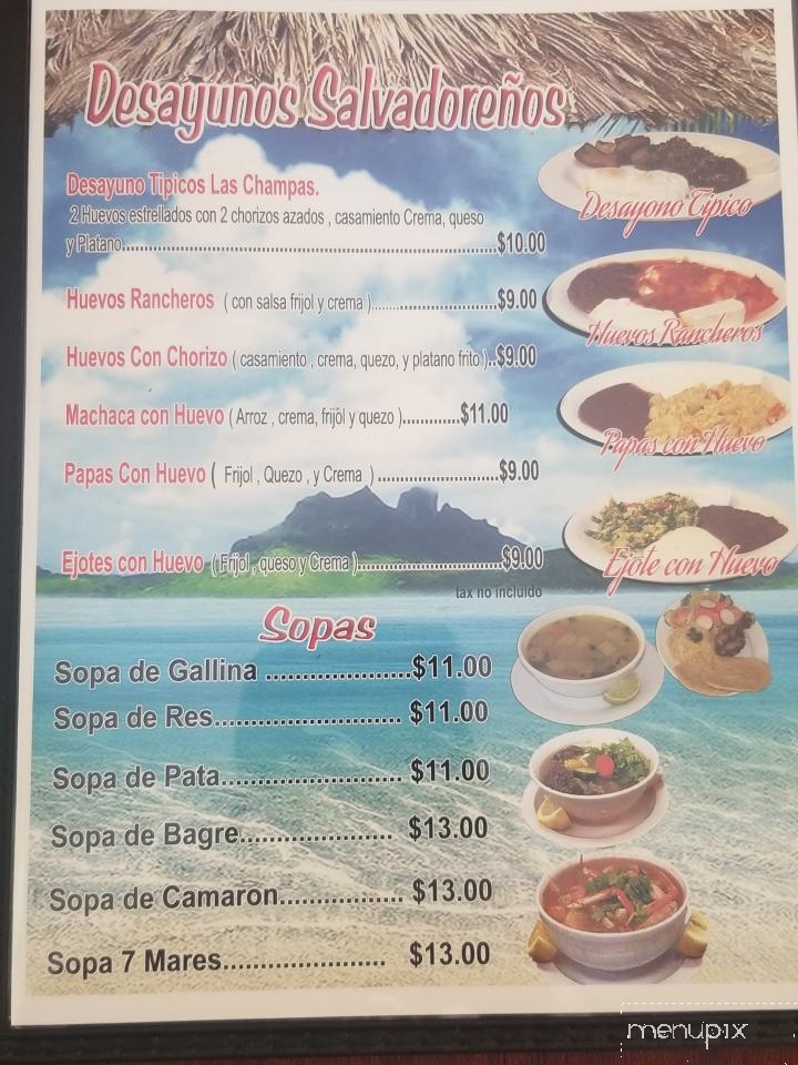 Las Champas 12 - Los Angeles, CA menu_pic