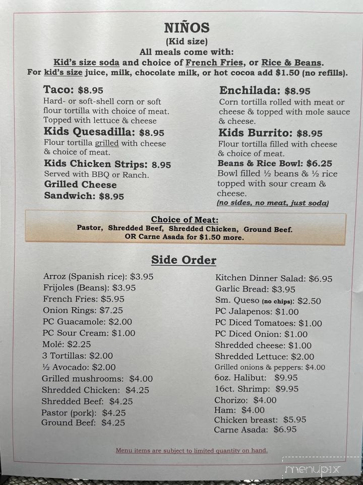 Miguel's Authentic Mexican Cuisine - Fairbanks, AK menu_pic