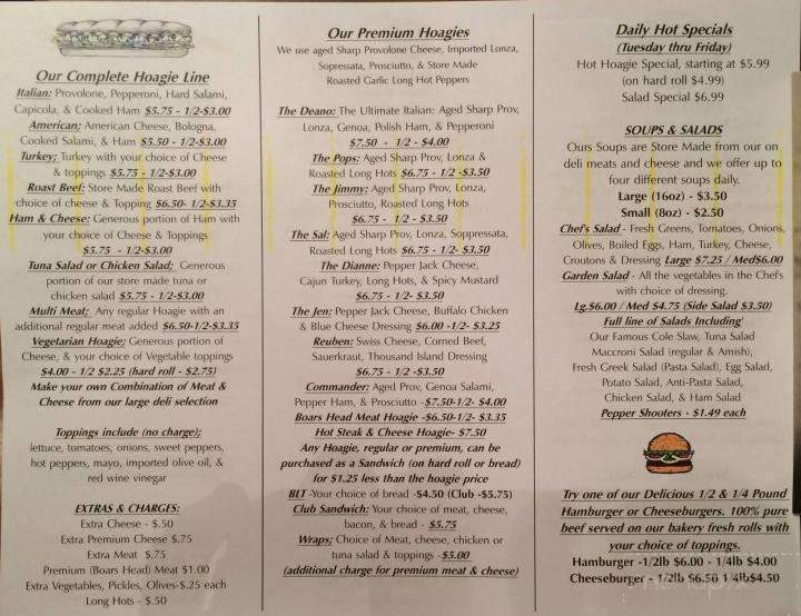 Avoca Deli - Avoca, PA menu_pic