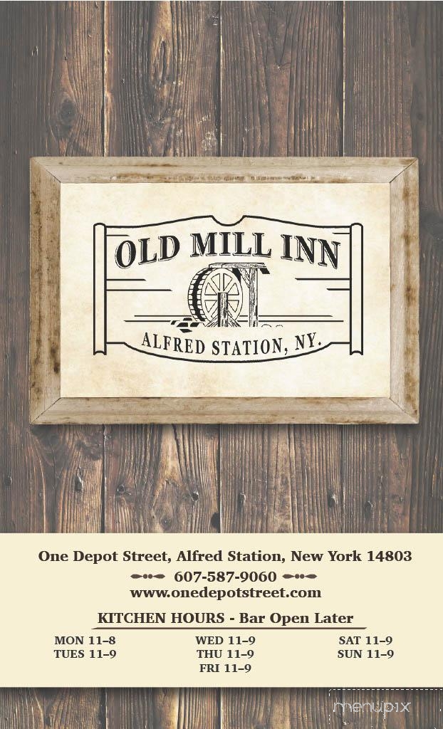 Old Mill - Alfred Station, NY menu_pic