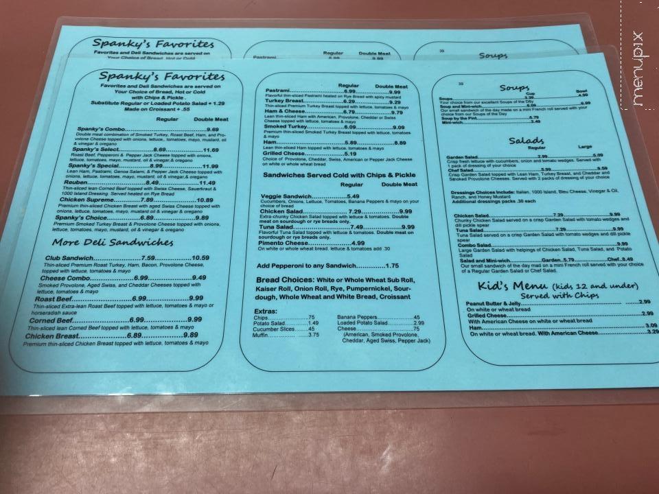 Spanky's Homemade Ice Cream - Salisbury, NC menu_pic
