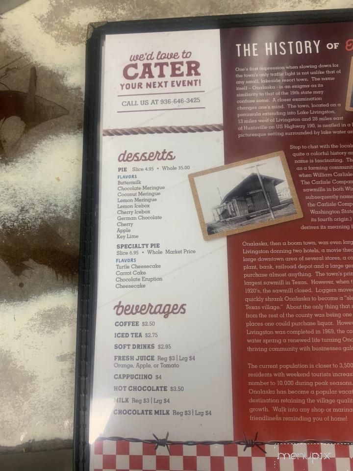 Jerry's Restaurant - Onalaska, TX menu_pic