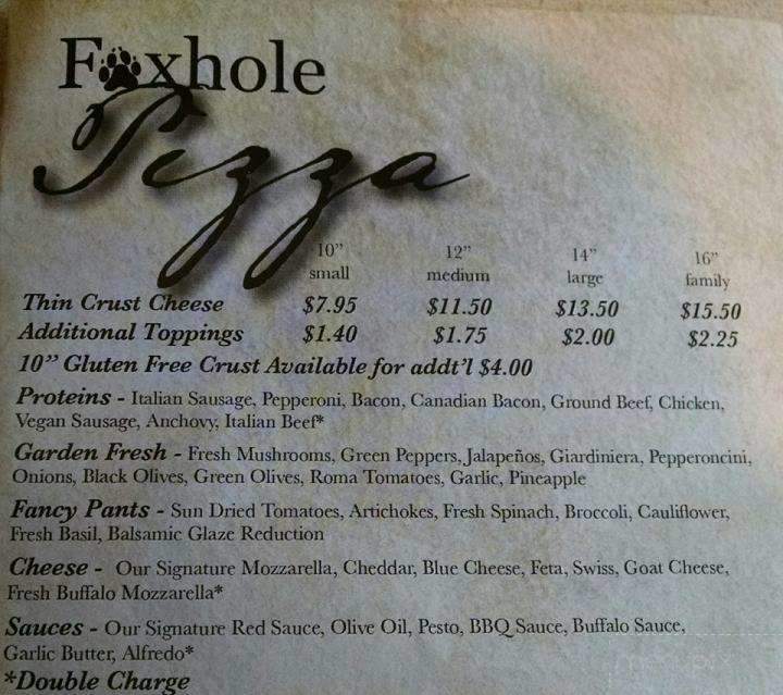 Foxhole Tap & Pizzeria - Mchenry, IL