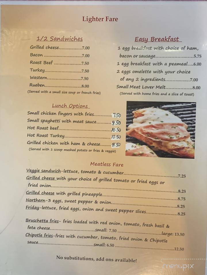 Toaster’s Family Diner - Cambridge, ON menu_pic