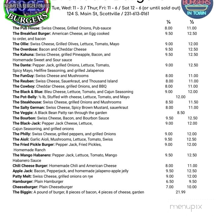 Brenda's Burgers - Scottville, MI menu_pic